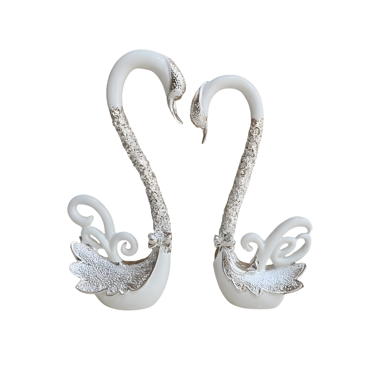 Serenity Swan Pair Silver