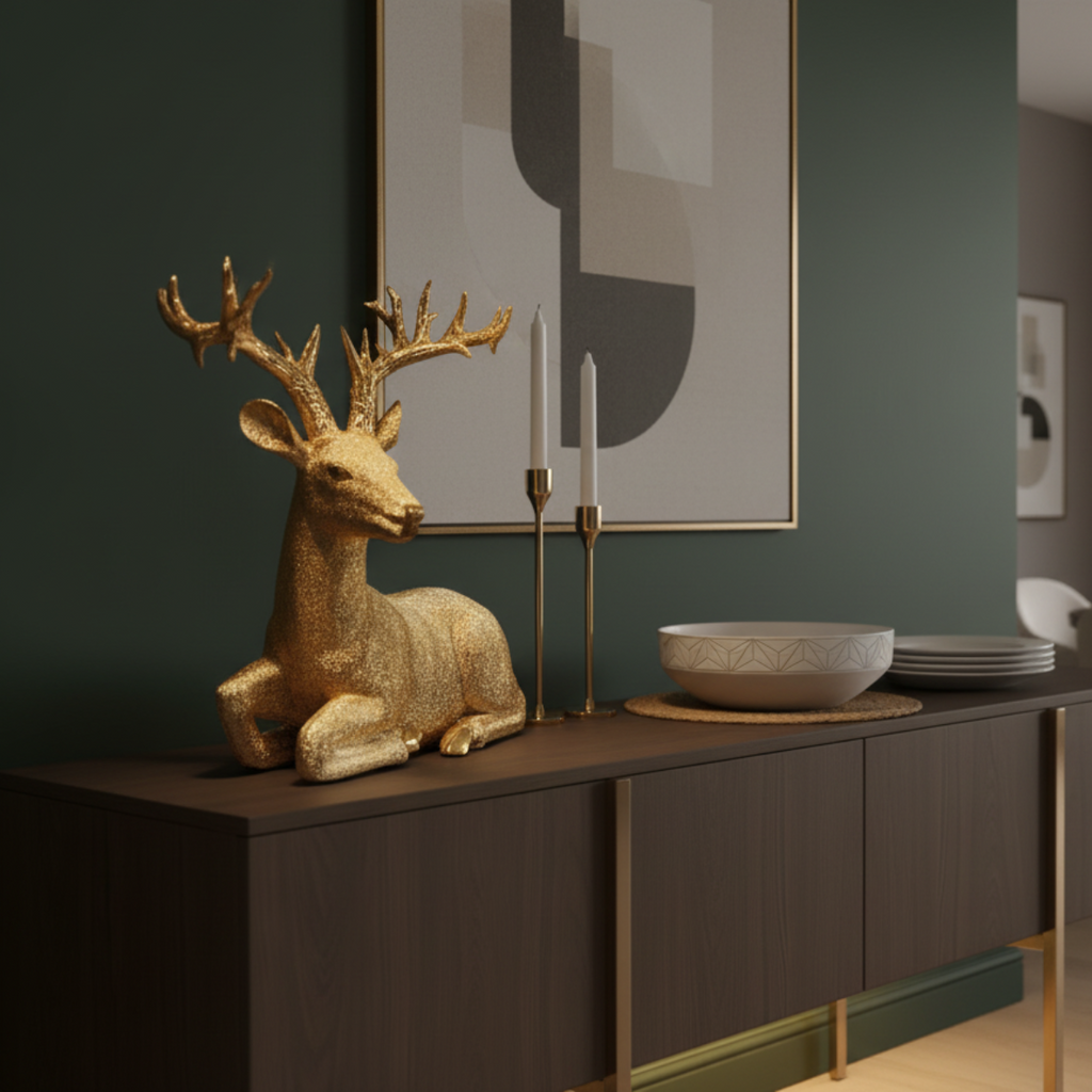 Majestic Serenity Reindeer Gold