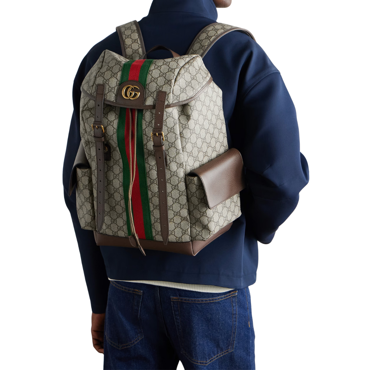 Ophidia Large Backpack Beige