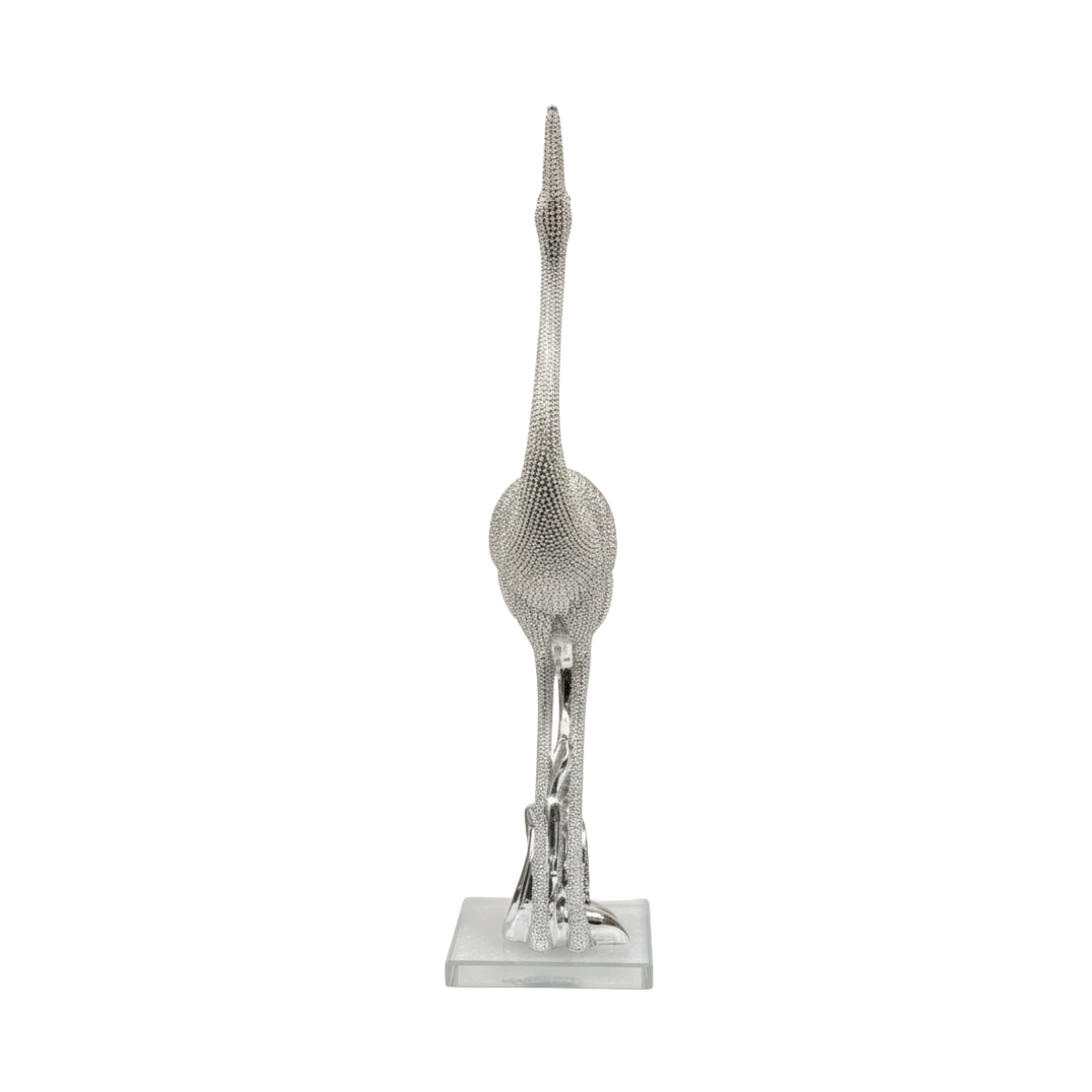 Serenity Crane Sculpture Silver