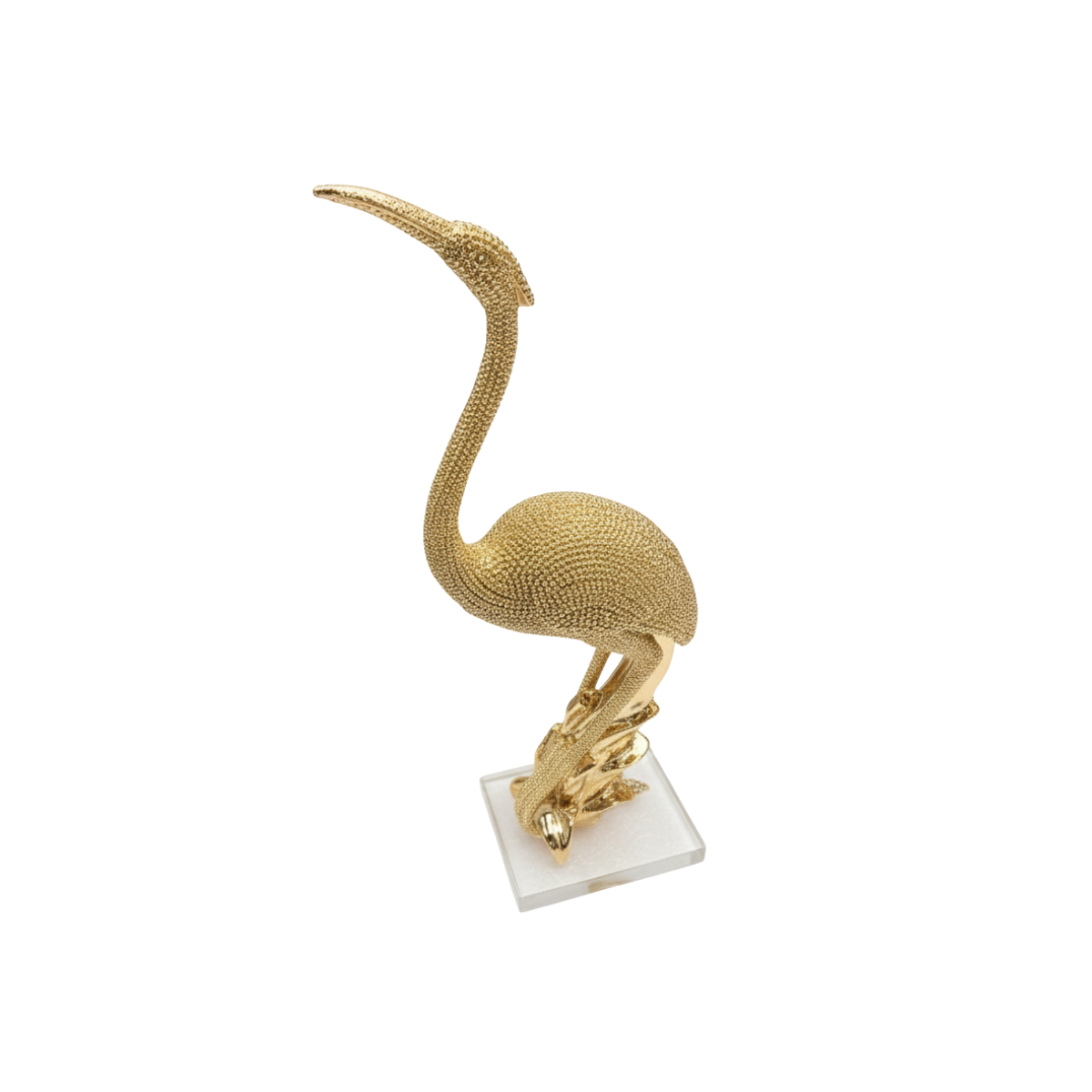 Serenity Crane Sculpture Gold