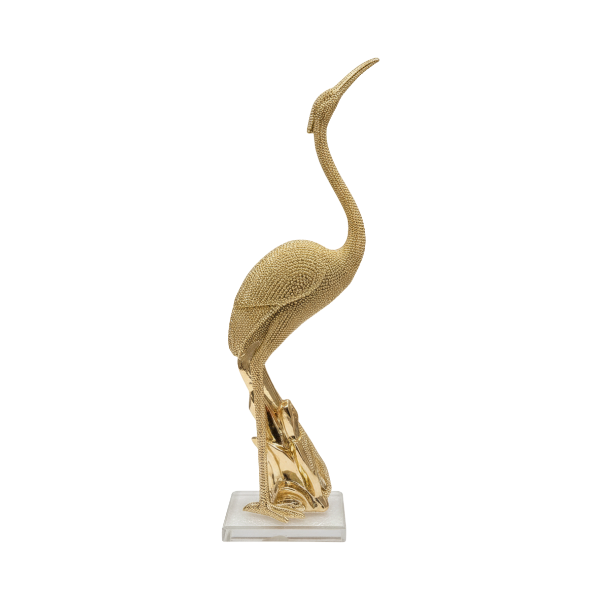 Serenity Crane Sculpture Gold