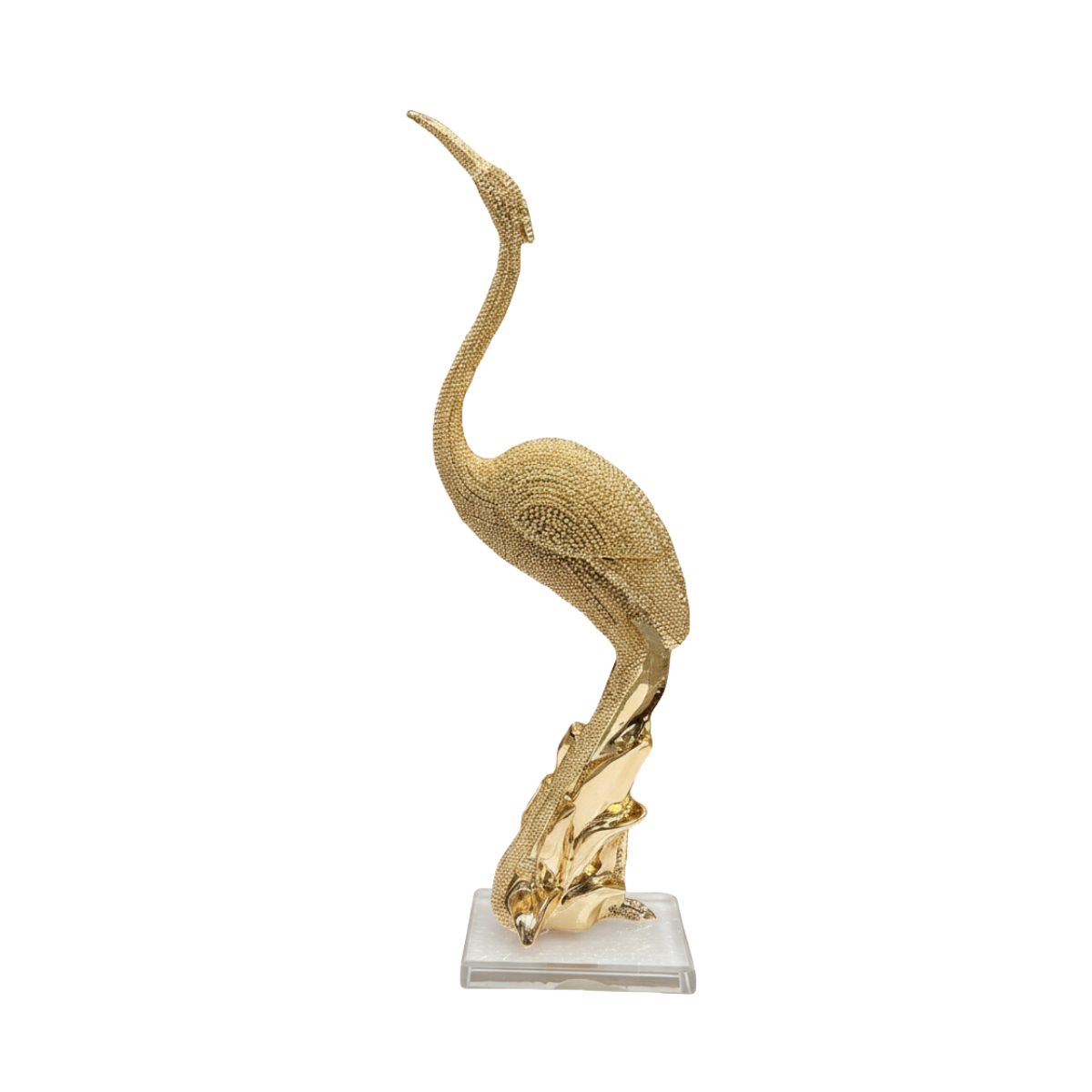Serenity Crane Sculpture Gold