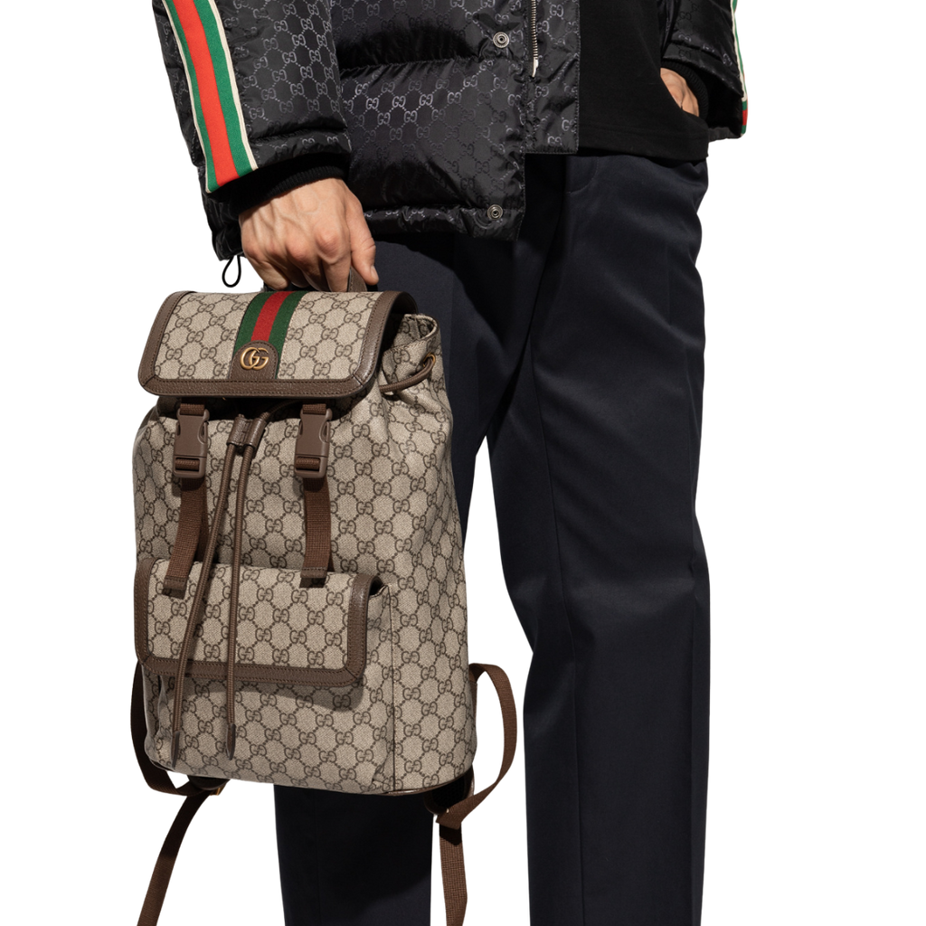 Ophidia Small Backpack Beige