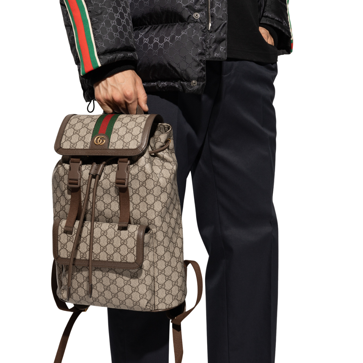 Ophidia Small Backpack Beige