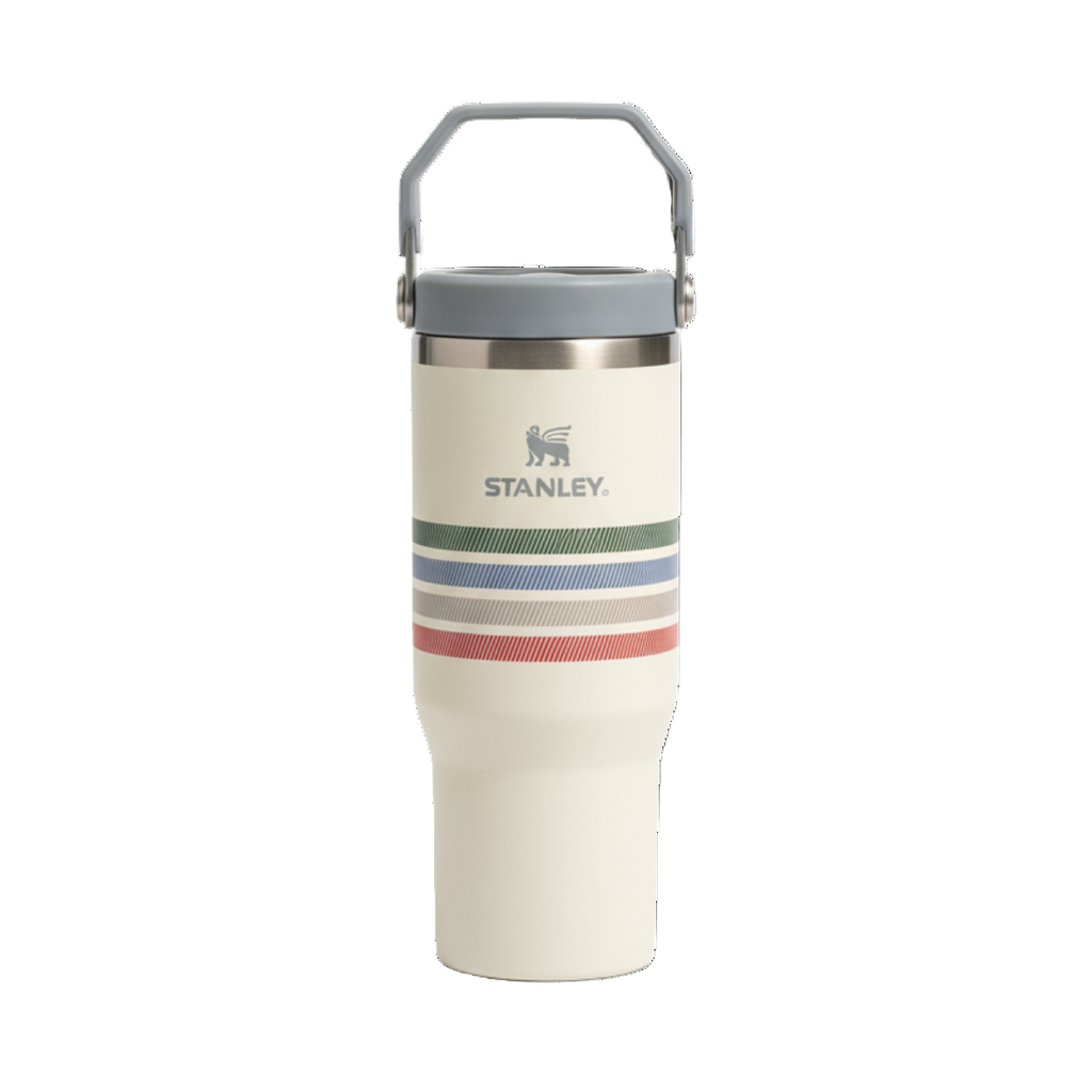 IceFlow Flip Straw Tumbler 30 OZ - Cream Ash