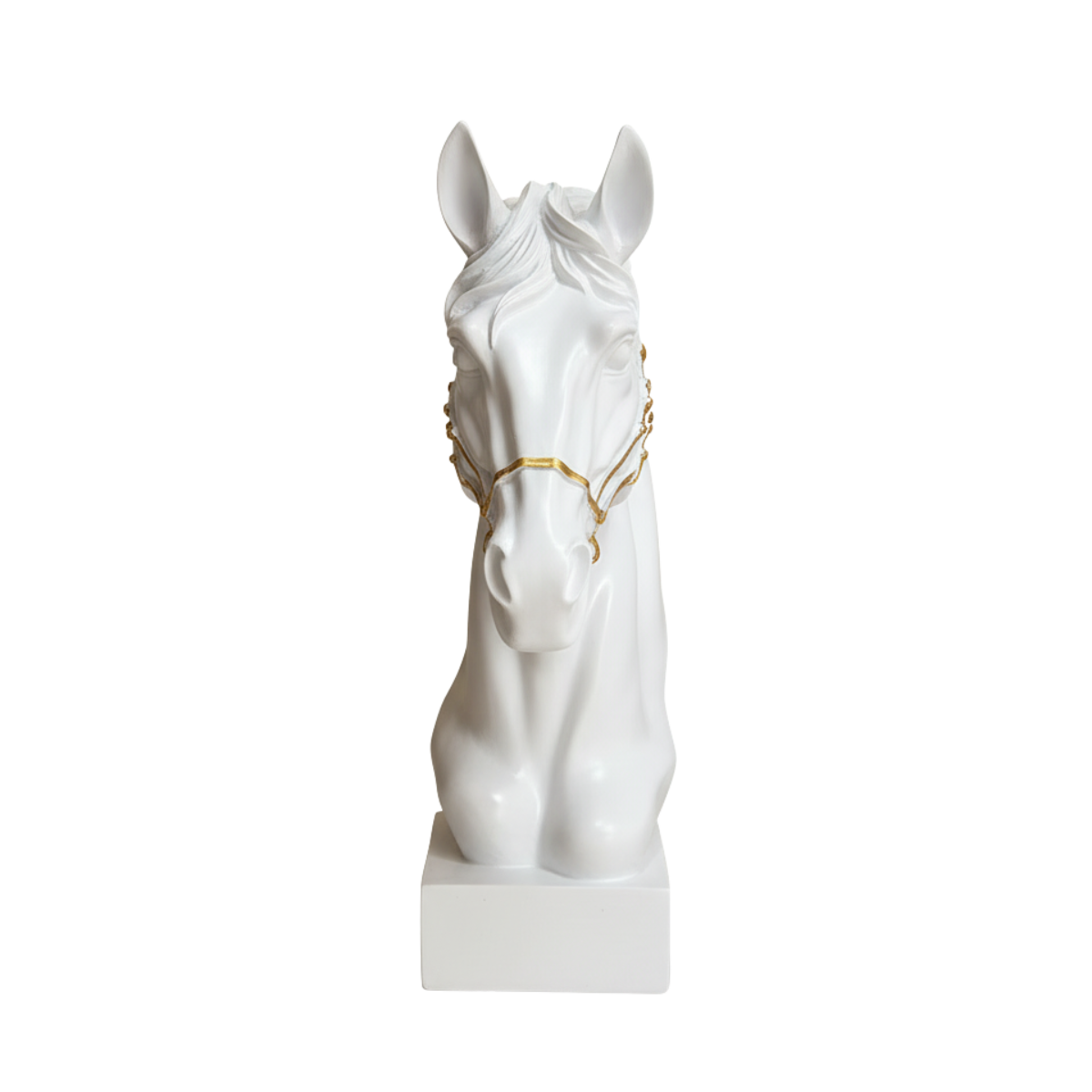 Horse Head Sculpture White