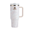Quencher H2.0 Flowstate Tumbler 40 OZ - Pink Swirl Marble