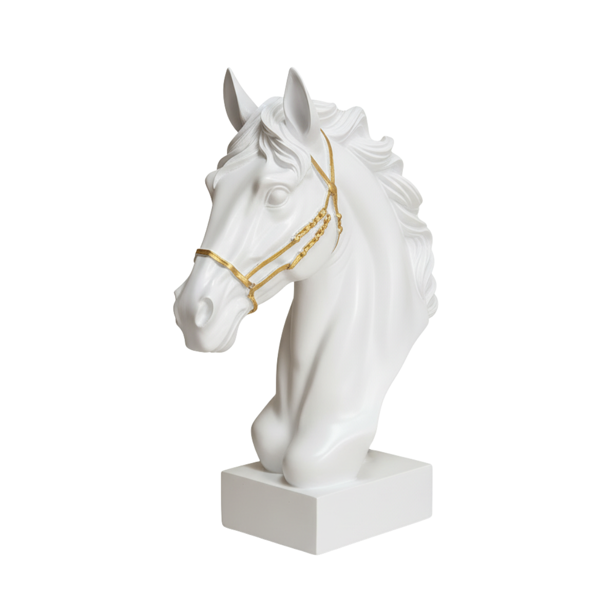Horse Head Sculpture White