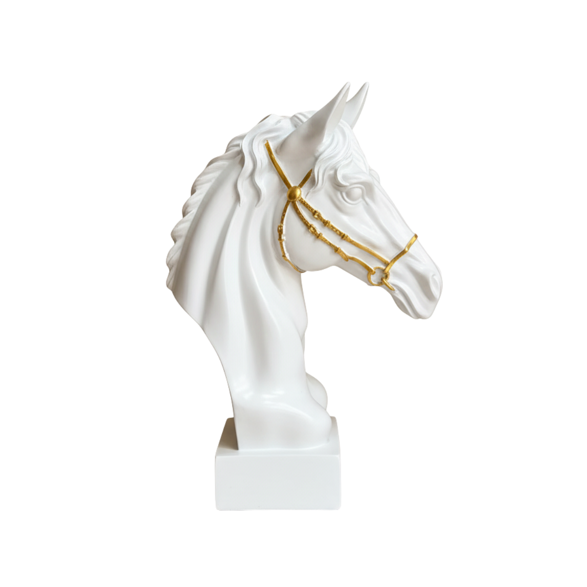 Horse Head Sculpture White