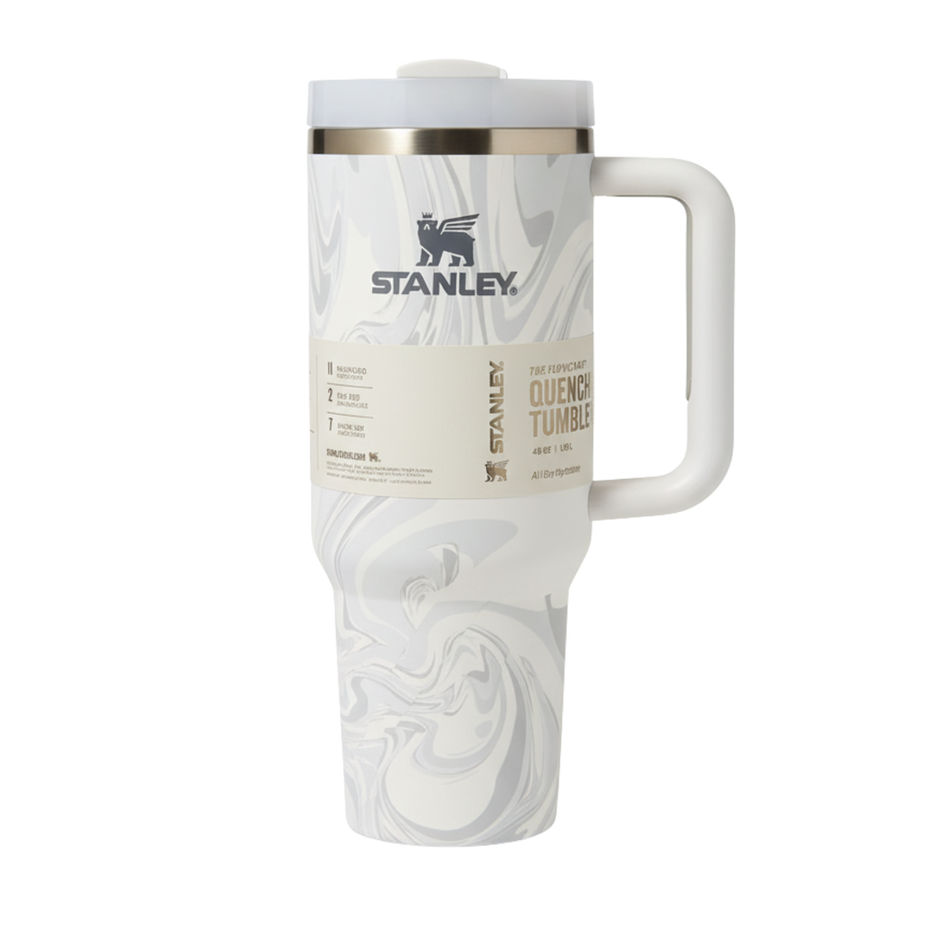 Quencher H2.0 Flowstate Tumbler 40 OZ - Polar Swirl Marble