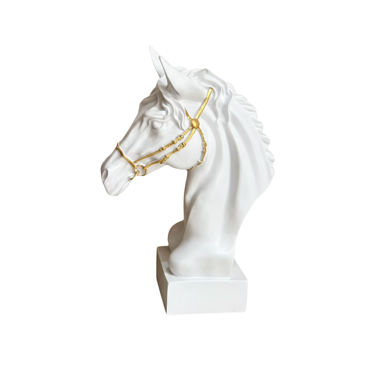 Horse Head Sculpture White