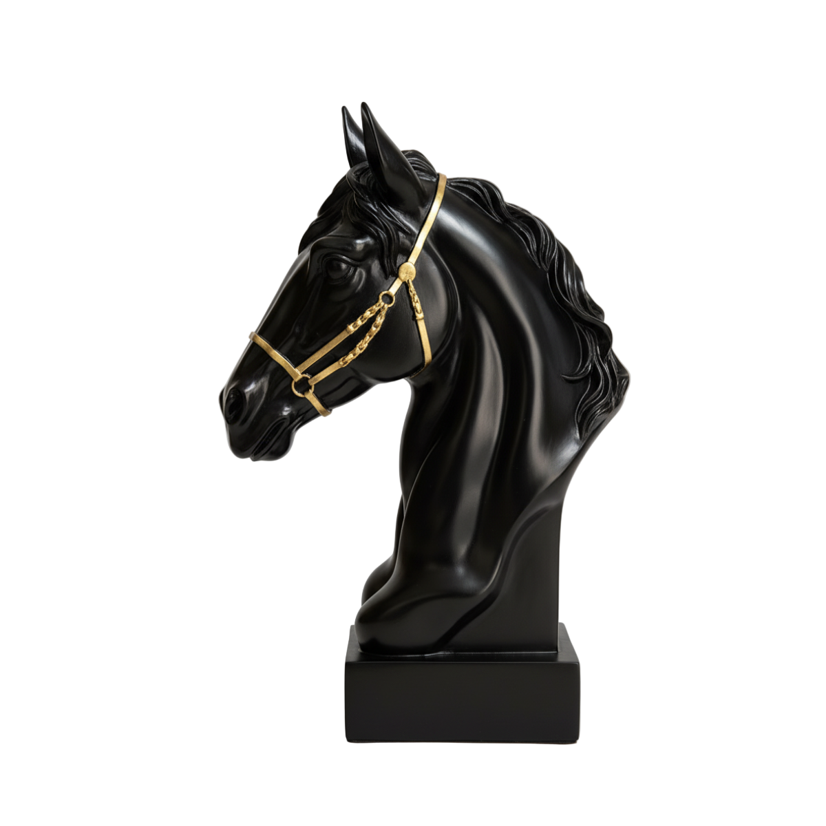 Horse Head Sculpture Black