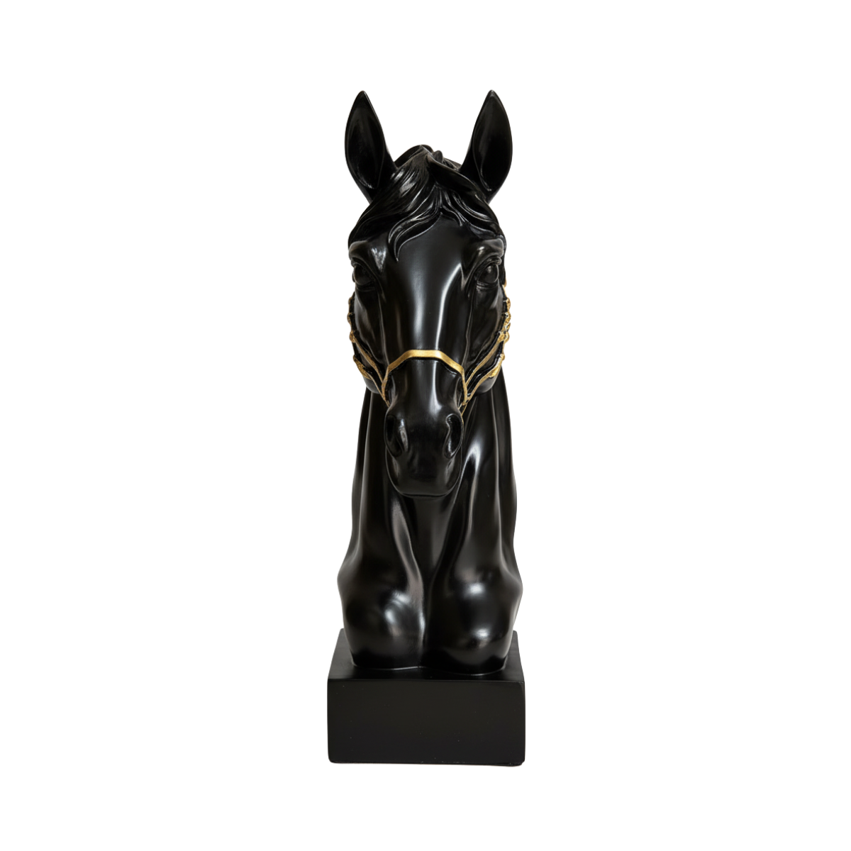 Horse Head Sculpture Black