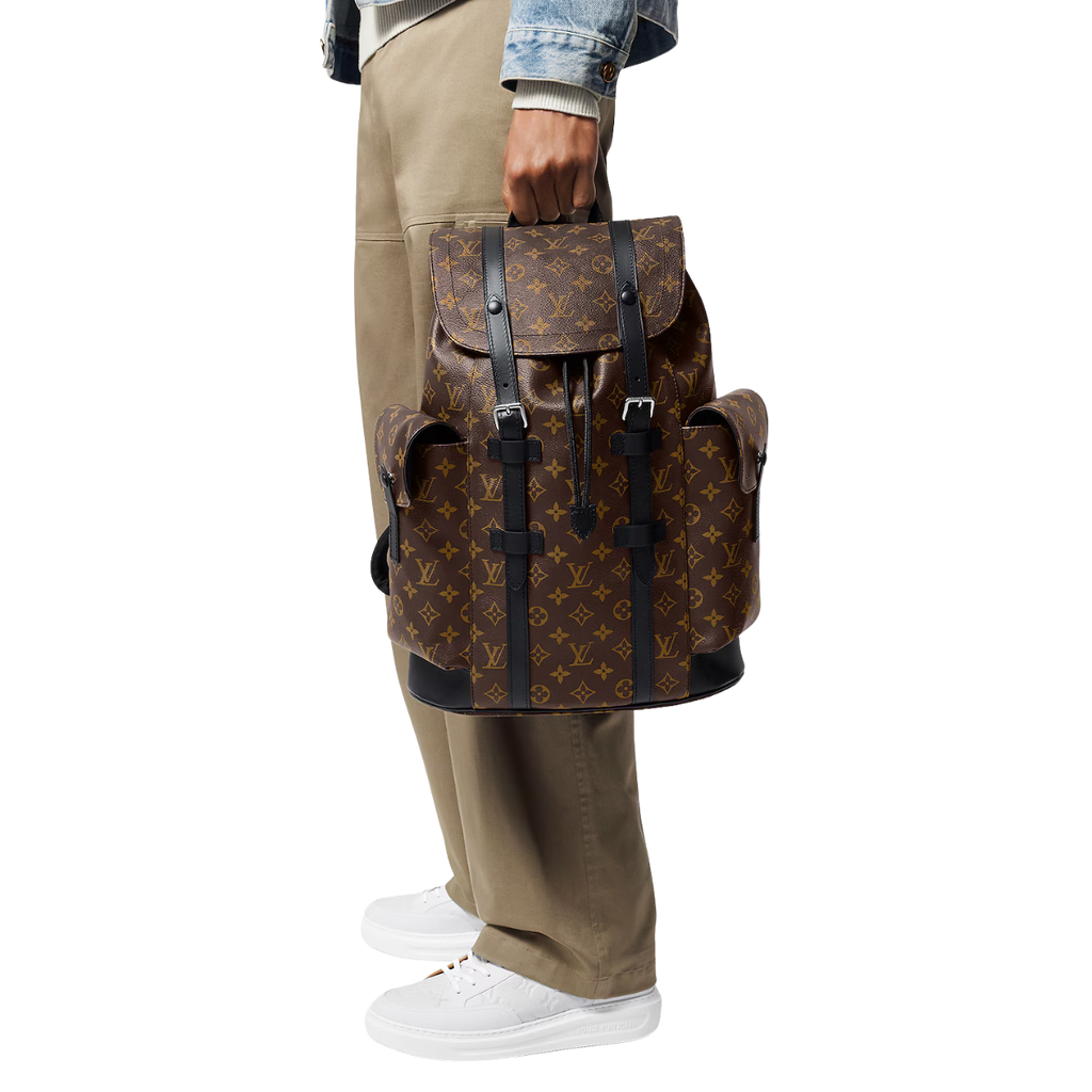 LV Christopher Backpack Canvas Brown
