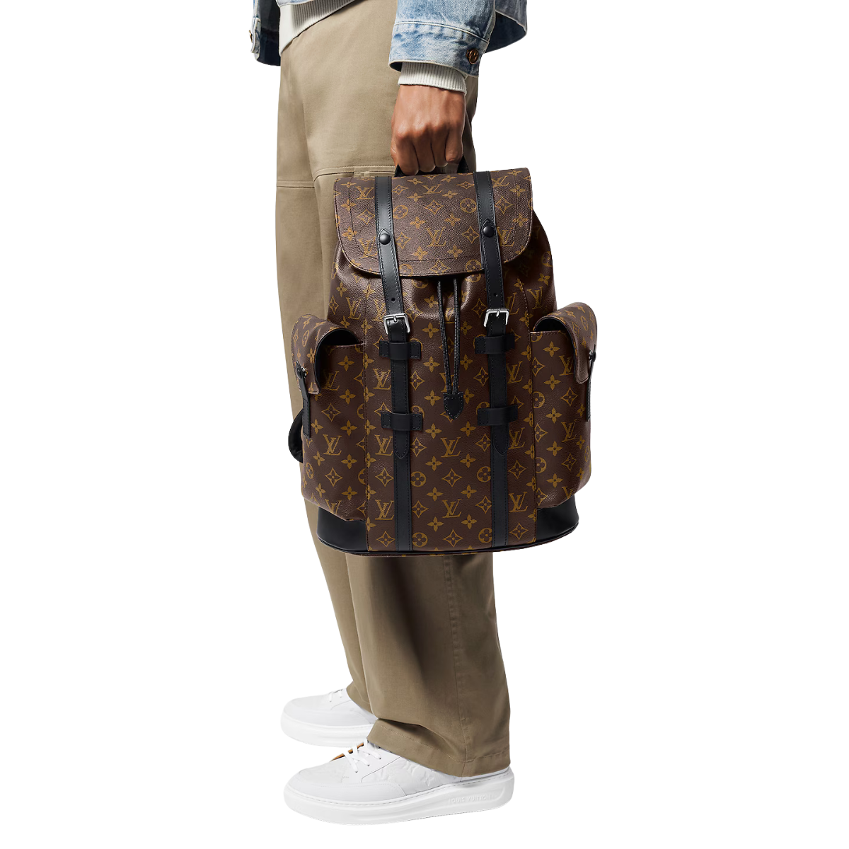 LV Christopher Backpack Canvas Brown