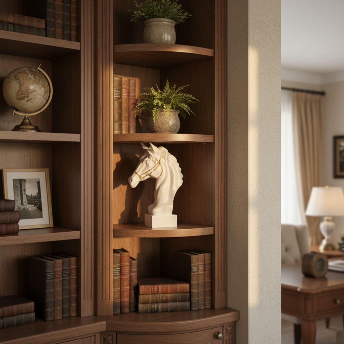 Horse Head Sculpture White