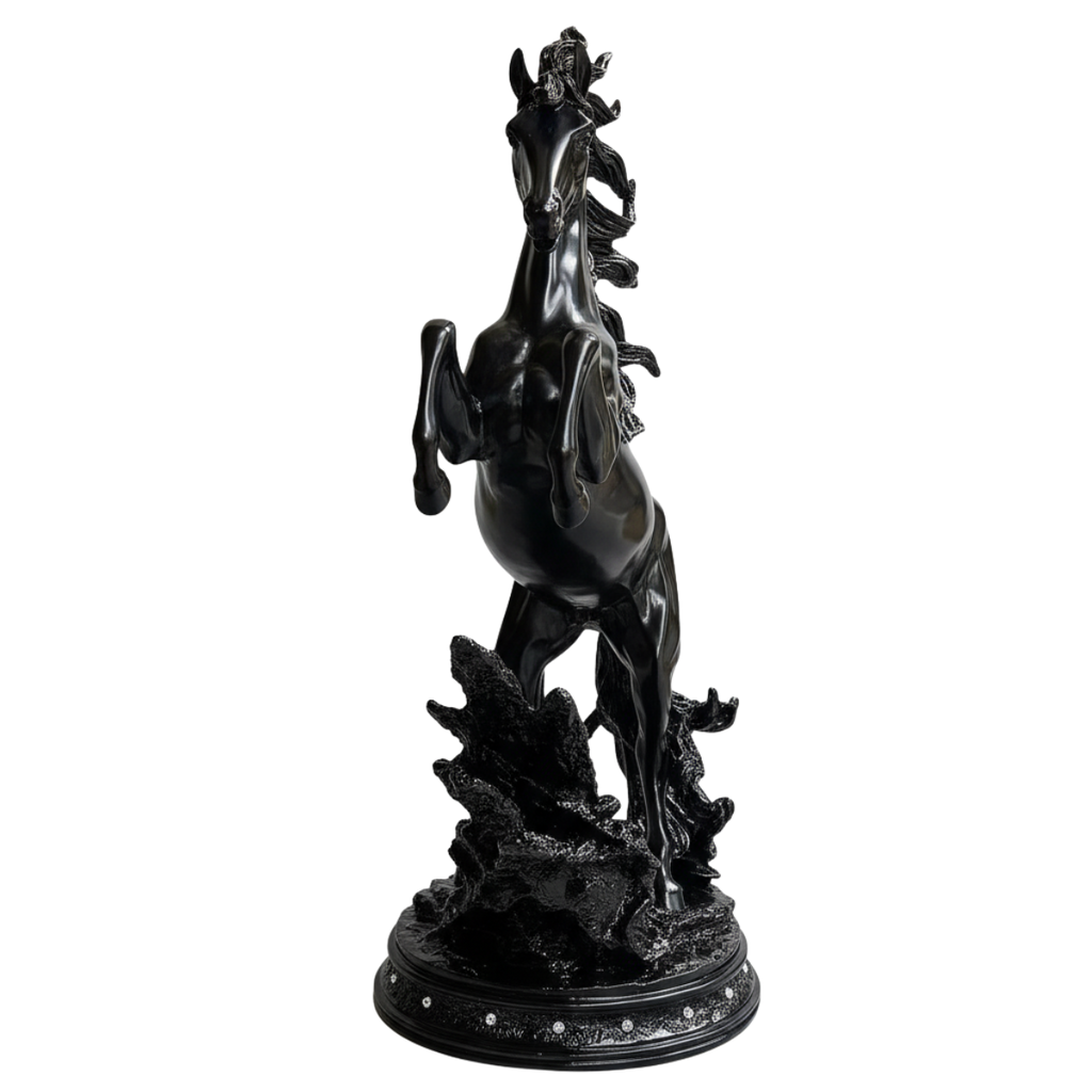 Majesty Horse Sculpture Midnight Black
