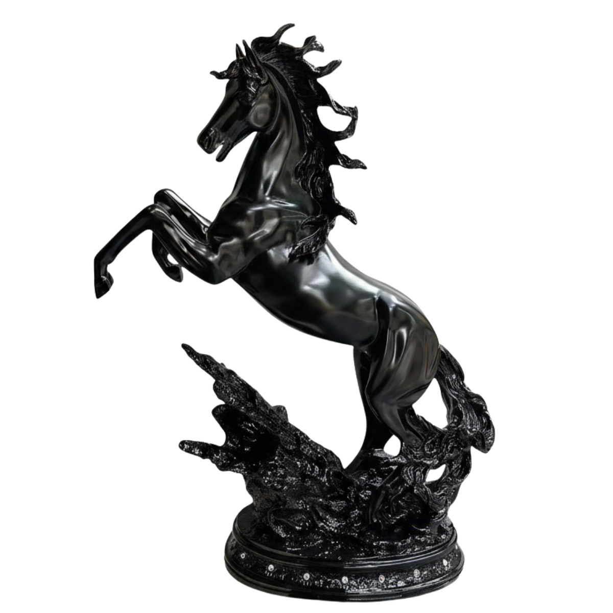 Majesty Horse Sculpture Midnight Black