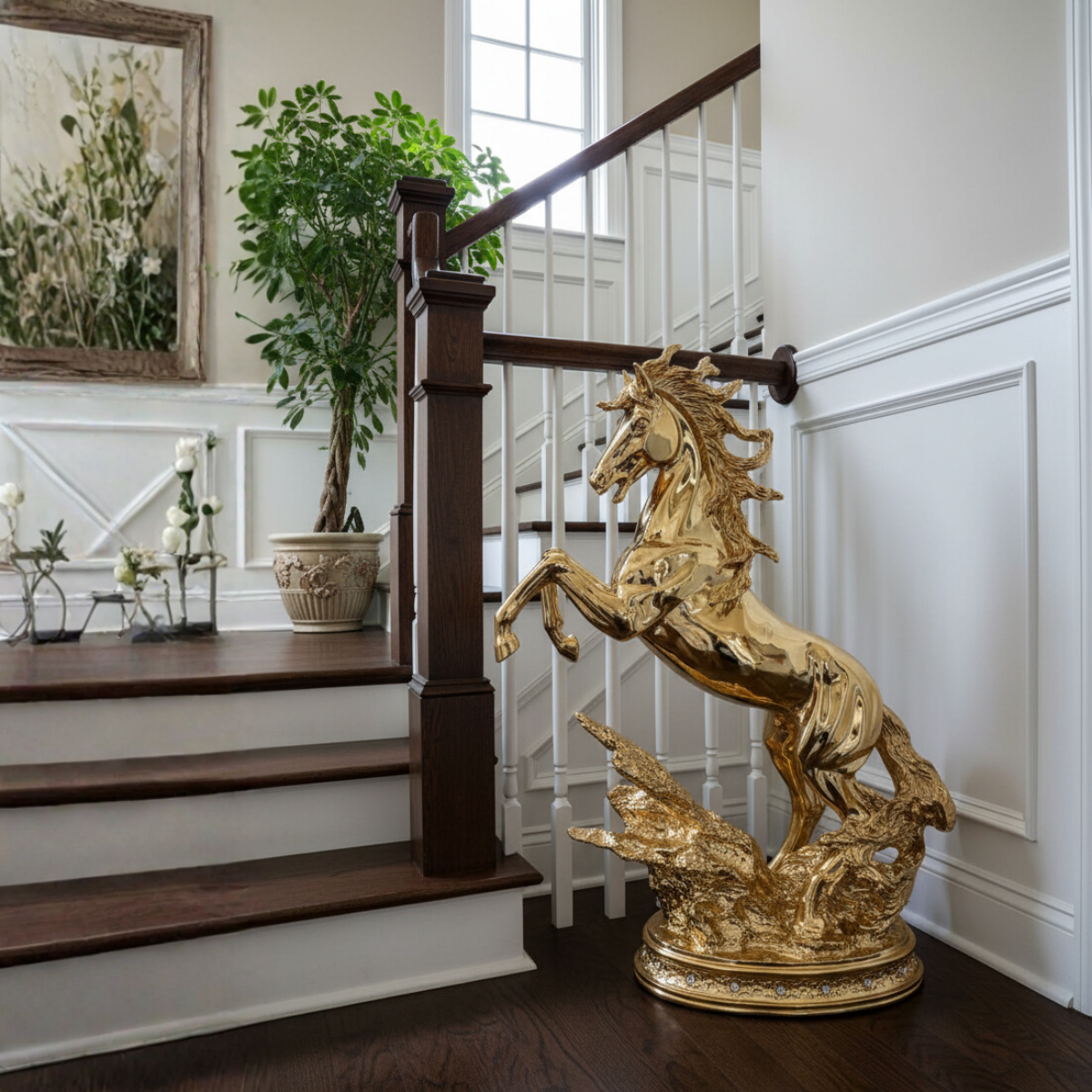 Majesty Horse Sculpture Golden