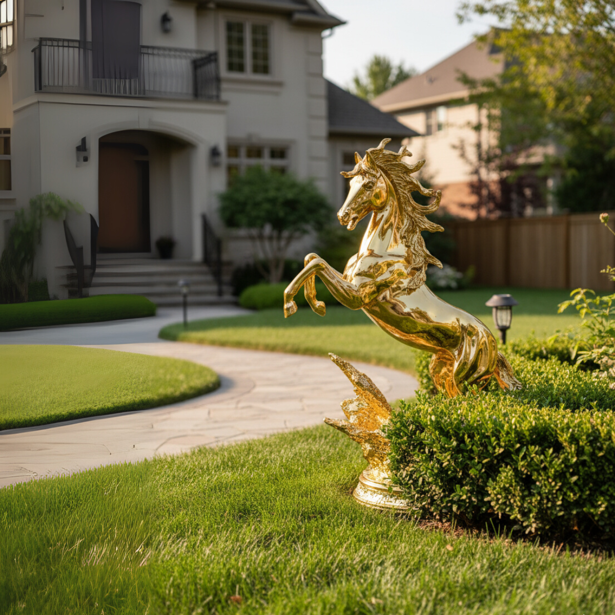 Majesty Horse Sculpture Golden