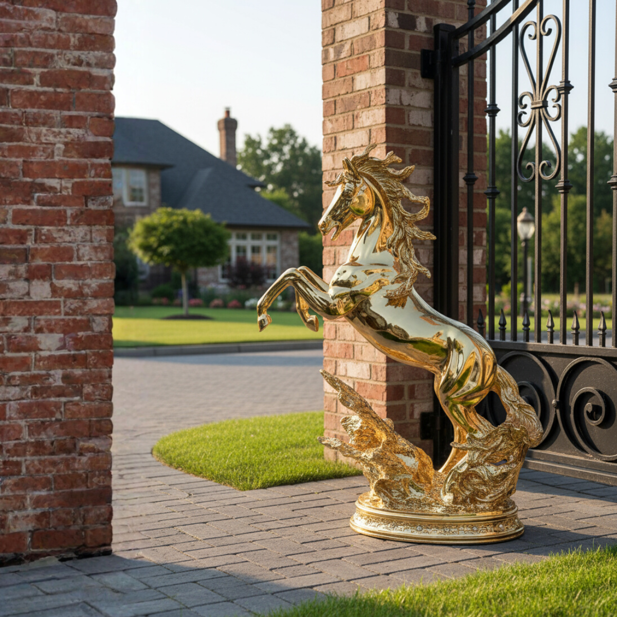 Majesty Horse Sculpture Golden