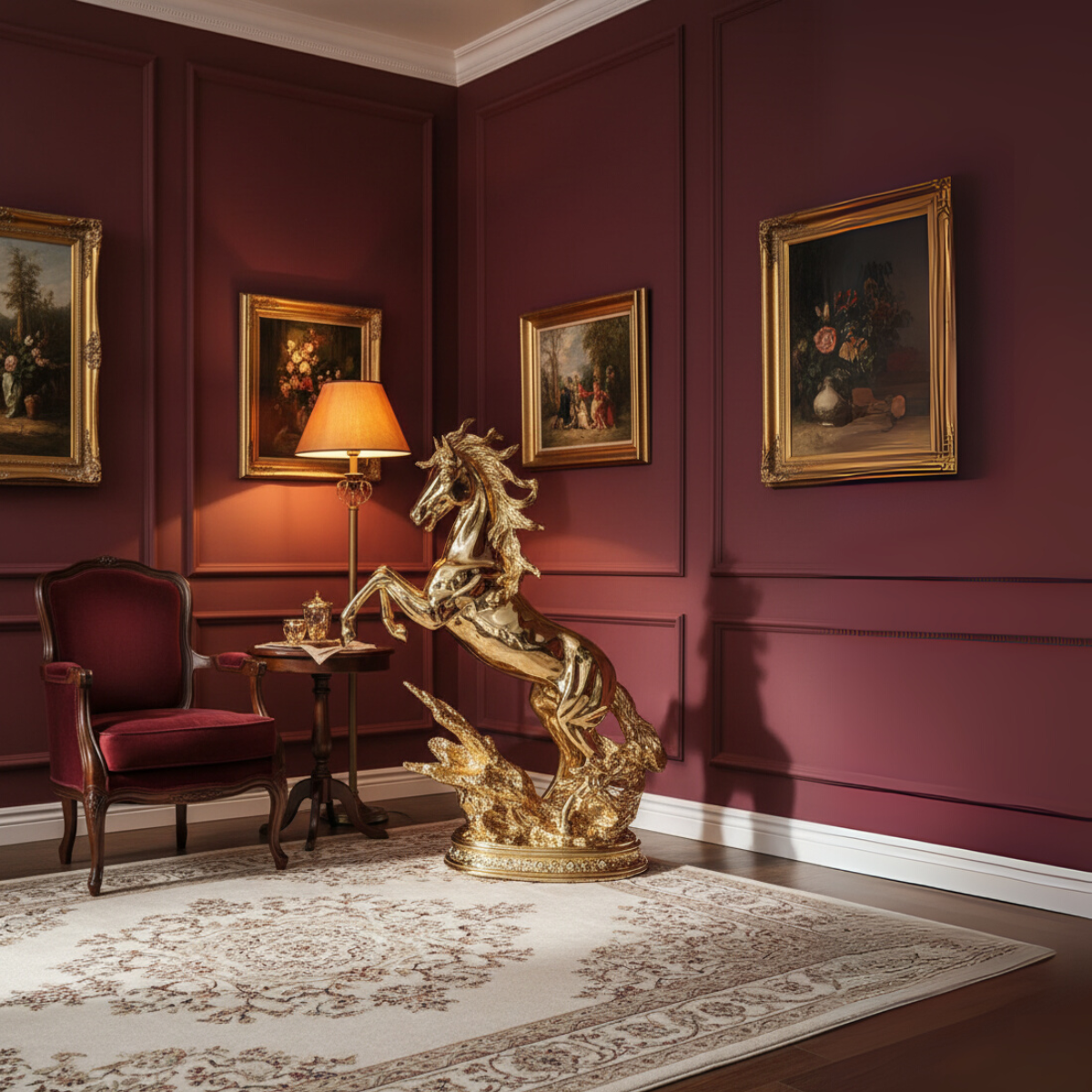Majesty Horse Sculpture Golden