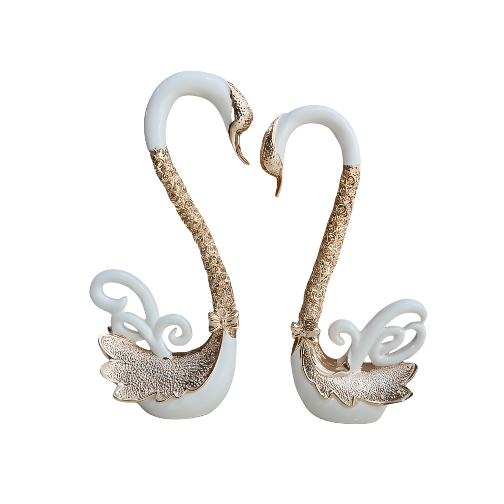 Serenity Swan Pair Rose Gold