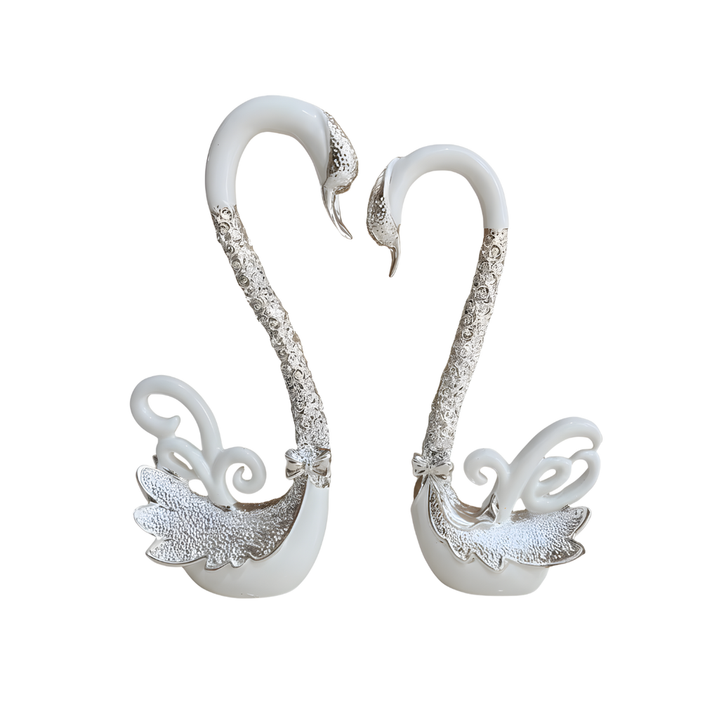 Serenity Swan Pair Silver