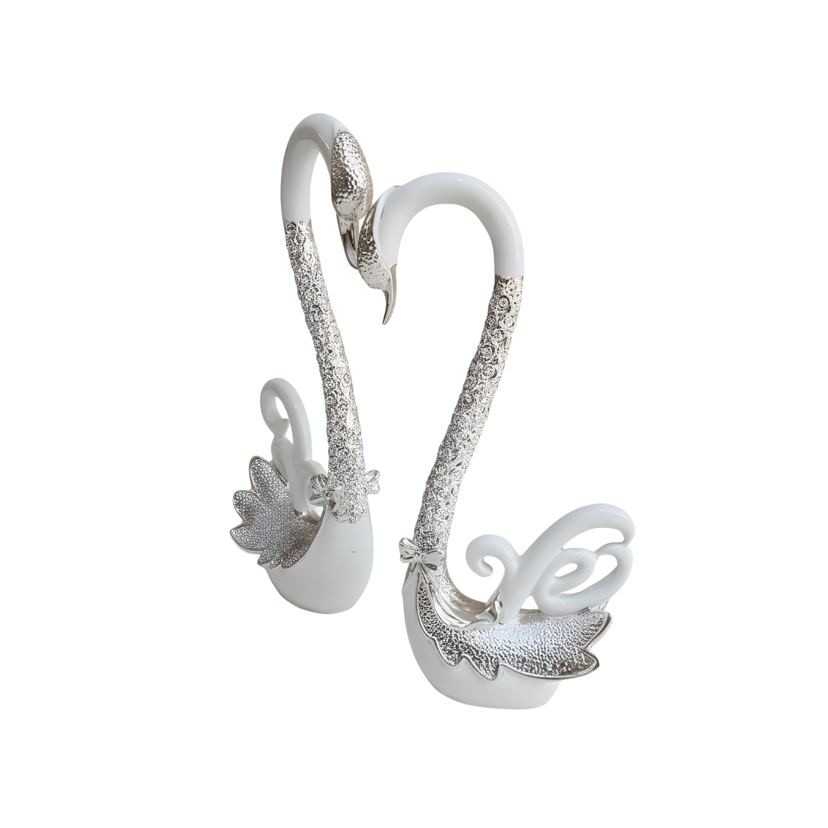 Serenity Swan Pair Silver